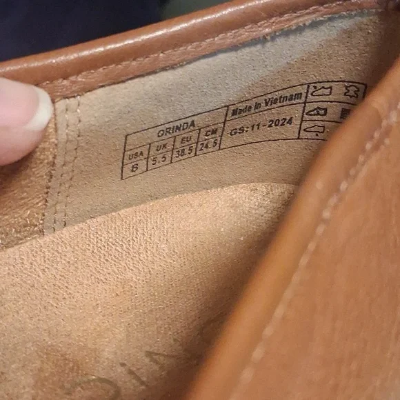 Vionic Brown Leather Slip On Ballet Flats 8 - Picture 5 of 6